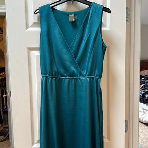 Taylor Emerald Green Satin dress -10